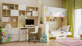 Детская комната Флёр (Белый/корпус Клен) в Марьяновке - maryanovka.katalogmebeli.com | фото 1