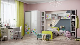 Детская комната Флер (Белый/корпус Выбеленное дерево) в Марьяновке - maryanovka.katalogmebeli.com | фото
