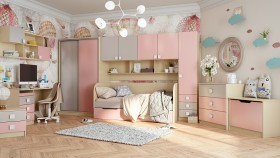 Детская комната Грэйси (Розовый/Серый/корпус Клен) в Марьяновке - maryanovka.katalogmebeli.com | фото 13