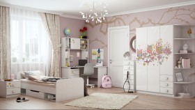 Детская комната Совушки (Белый/корпус Выбеленное дерево) в Марьяновке - maryanovka.katalogmebeli.com | фото 5