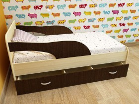 Кровать детская Максимка Млечный дуб/Венге в Марьяновке - maryanovka.katalogmebeli.com | фото