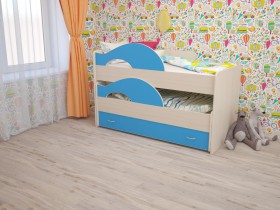 Кровать детская Радуга 1600 Млечный дуб/Венге в Марьяновке - maryanovka.katalogmebeli.com | фото 4