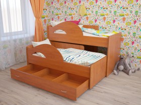 Кровать детская Радуга 1600 Млечный дуб/Венге в Марьяновке - maryanovka.katalogmebeli.com | фото 6