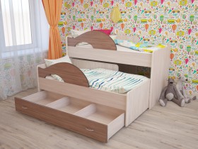 Кровать детская Радуга 1600 Млечный дуб/Венге в Марьяновке - maryanovka.katalogmebeli.com | фото 7