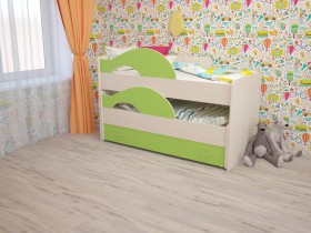 Кровать детская Радуга 1600 Млечный дуб/Венге в Марьяновке - maryanovka.katalogmebeli.com | фото 8