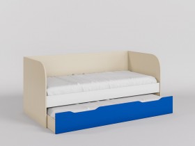 Диван-кровать Скай люкс (Синий/Белый/корпус Клен) в Марьяновке - maryanovka.katalogmebeli.com | фото