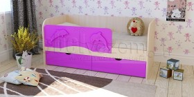 Друзья Кровать детская 2 ящика 1.6 Фиолетовый глянец в Марьяновке - maryanovka.katalogmebeli.com | фото