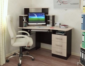 Компьютерный стол Каспер (венге/лоредо) в Марьяновке - maryanovka.katalogmebeli.com | фото 1