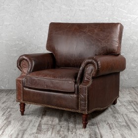 Кресло кожаное Лофт Аристократ (ширина 1100 мм) в Марьяновке - maryanovka.katalogmebeli.com | фото 1