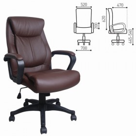 Кресло офисное BRABIX Enter EX-511 (коричневый) в Марьяновке - maryanovka.katalogmebeli.com | фото 1