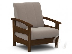 Кресло для отдыха Омега (орех лак/CATANIA COCOA) в Марьяновке - maryanovka.katalogmebeli.com | фото