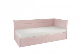 Кровать 0.9 Альба Тахта (Нежно-розовый велюр) в Марьяновке - maryanovka.katalogmebeli.com | фото