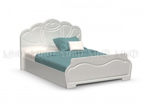 Кровать 1,4м Гармония (Белый/Белый глянец) в Марьяновке - maryanovka.katalogmebeli.com | фото