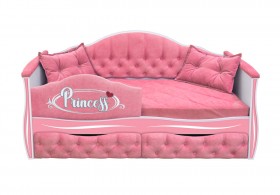 Кровать 160 серии Иллюзия 2 ящика 36 Розовый (мягкий бортик/подушки) в Марьяновке - maryanovka.katalogmebeli.com | фото