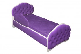 Кровать 170 Гармония 32 Фиолетовый (мягкий бортик) в Марьяновке - maryanovka.katalogmebeli.com | фото