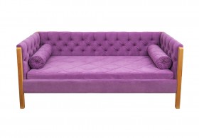 Кровать 180 серии Леди  32 Фиолетовый (подушка валик) в Марьяновке - maryanovka.katalogmebeli.com | фото