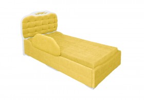 Кровать 190 Атлет Lux 74 Жёлтый (мягкий бортик) в Марьяновке - maryanovka.katalogmebeli.com | фото
