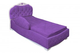 Кровать 190 Гармония Lux 32 Фиолетовый (мягкий бортик) в Марьяновке - maryanovka.katalogmebeli.com | фото