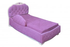 Кровать 190 Гармония Lux 67 Светло-фиолетовый (мягкий бортик) в Марьяновке - maryanovka.katalogmebeli.com | фото