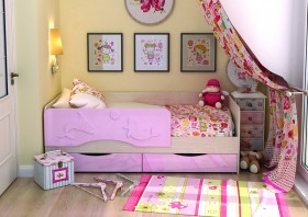 Кровать Алиса КР-812 1,6 Белфорд/Розовый металлик в Марьяновке - maryanovka.katalogmebeli.com | фото