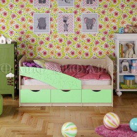 Кровать Бабочки 1,6м (Салат матовый) в Марьяновке - maryanovka.katalogmebeli.com | фото