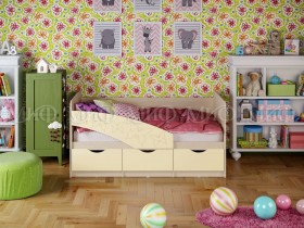 Кровать Бабочки 1,6м (Ваниль матовый) в Марьяновке - maryanovka.katalogmebeli.com | фото