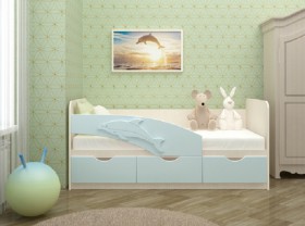 Кровать детская 1,6м Дельфин (Розовый металлик) в Марьяновке - maryanovka.katalogmebeli.com | фото 1