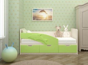 Кровать детская 1,6м Дельфин (Розовый металлик) в Марьяновке - maryanovka.katalogmebeli.com | фото 2
