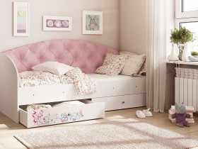 Кровать детская Эльза Белый/Розовый в Марьяновке - maryanovka.katalogmebeli.com | фото