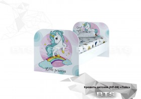 Кровать детская КР-08 Тойс (белый/белый,фотопечать Little Pony) в Марьяновке - maryanovka.katalogmebeli.com | фото