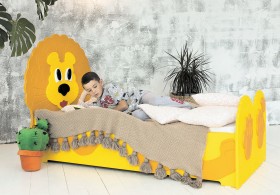 Кровать детская Лева 1.6 Желтый/Оранжевый в Марьяновке - maryanovka.katalogmebeli.com | фото