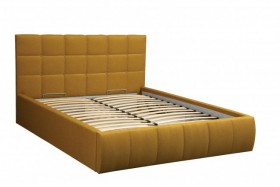 Кровать "Диана" ш. 1400 (Н=1010мм) (жаккард горчица) в Марьяновке - maryanovka.katalogmebeli.com | фото