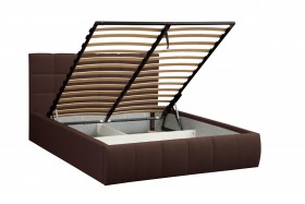 Кровать "Диана" ш. 1600 (Н=1010мм) (жаккард шоколад) в Марьяновке - maryanovka.katalogmebeli.com | фото