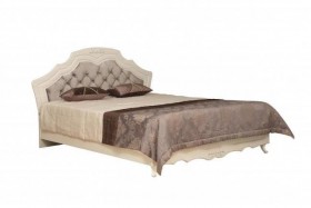 Кровать двойная "Кантри" (вудлайн кремовый/патина/ортопед/1820) в Марьяновке - maryanovka.katalogmebeli.com | фото