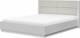 Кровать двойная 1400х2000 Вива (Белый/Белый глянец/Платина) в Марьяновке - maryanovka.katalogmebeli.com | фото