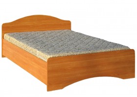 Кровать двойная 1600-1 без матраса (круглые спинки) Вишня Оксфорд в Марьяновке - maryanovka.katalogmebeli.com | фото