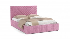 Кровать Гамма ш. 1400 (без основания для хранения) (велюр тенерифе розовый) в Марьяновке - maryanovka.katalogmebeli.com | фото