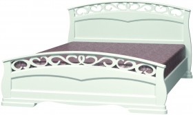 Кровать Грация-1 из массива сосны 1600*2000 Белый античный в Марьяновке - maryanovka.katalogmebeli.com | фото 5