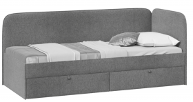 Кровать «Молли» с мягкой обивкой (900) тип 1 (Микровелюр Scandi Graphite 22) в Марьяновке - maryanovka.katalogmebeli.com | фото
