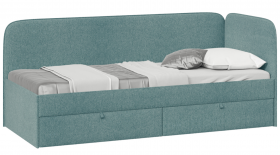 Кровать «Молли» с мягкой обивкой (900) тип 1 (Микровелюр Scandi Indigo 11) в Марьяновке - maryanovka.katalogmebeli.com | фото