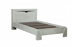 Кровать одинарная 33.07 с настилом "Лючия" (ш. 900)/(бетон пайн белый / венге / белый) в Марьяновке - maryanovka.katalogmebeli.com | фото