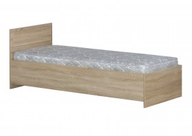 Кровать одинарная 800-2 без матраса (прямые спинки) Дуб Сонома в Марьяновке - maryanovka.katalogmebeli.com | фото 1