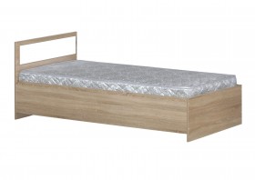 Кровать одинарная 900-2 без матраса (прямые спинки) Дуб Сонома в Марьяновке - maryanovka.katalogmebeli.com | фото 1