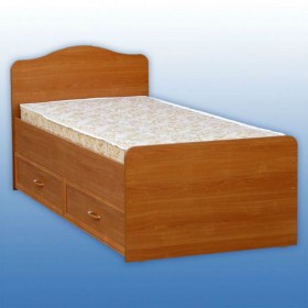Кровать одинарная 800-2 без матраса (прямые спинки) Дуб Сонома в Марьяновке - maryanovka.katalogmebeli.com | фото 2