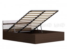 Кровать с подъемным механизмом Нэнси 1,4м (Венге/белый глянец) в Марьяновке - maryanovka.katalogmebeli.com | фото