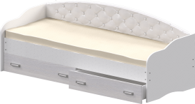 Кровать Софа-7 с мягкой спинкой (800х2000) Белый в Марьяновке - maryanovka.katalogmebeli.com | фото
