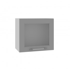Квадро ВПГС 500 шкаф верхний горизонтальный со стеклом высокий (Лунный свет/корпус Серый) в Марьяновке - maryanovka.katalogmebeli.com | фото