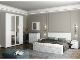 Модульная спальня Барселона (Белый/Белый глянец) в Марьяновке - maryanovka.katalogmebeli.com | фото 1