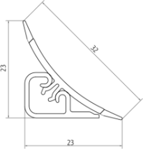 Плинтус LB-23, L=3000мм, черный матовый в Марьяновке - maryanovka.katalogmebeli.com | фото 2