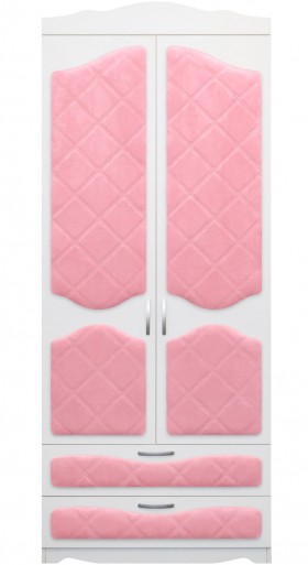 Шкаф 2-х створчатый с ящиками серии Иллюзия 36 Светло-розовый в Марьяновке - maryanovka.katalogmebeli.com | фото